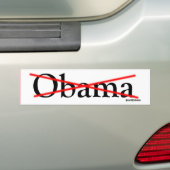 Autocollant De Voiture Obama a biffé (En voiture)