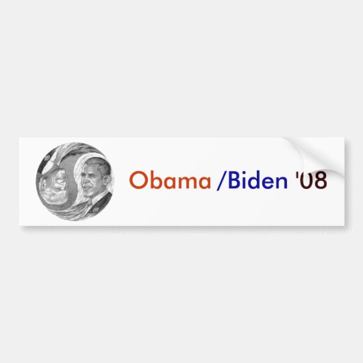 Autocollant De Voiture Obama /Biden '08 (Devant)
