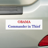 Autocollant De Voiture Obama - commandant dans le voleur Bumpersticker (En voiture)