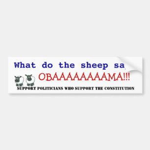 Autocollant De Voiture Obama contre la constitution