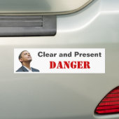 Autocollant De Voiture Obama : Danger clair et actuel (En voiture)