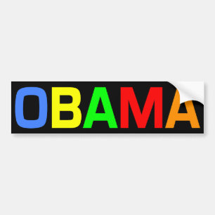 Autocollant De Voiture Obama dans un arc-en-ciel d'adhésif pour