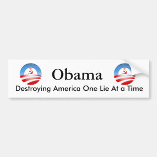 Autocollant De Voiture Obama détruisant l'Amérique