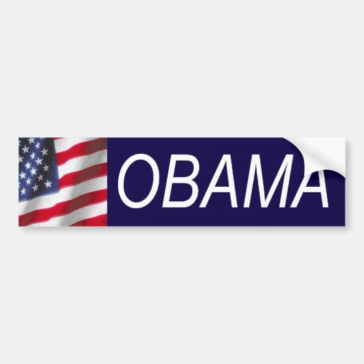 Autocollant De Voiture Obama, drapeau, adhésif pour pare-chocs - (Devant)