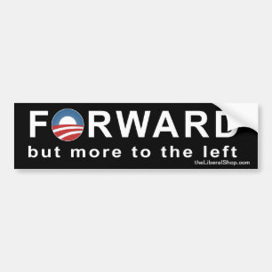 Autocollant De Voiture Obama : En avant, mais plus vers l'autocollant du