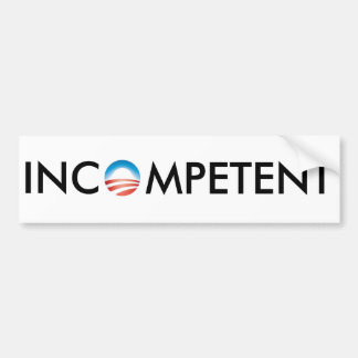 Autocollant De Voiture Obama est incompétent