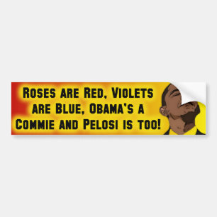 Autocollant De Voiture Obama et Pelose sont des cocos