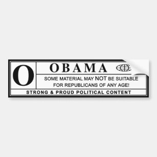 Autocollant De Voiture obama : étiquette de mise en garde :