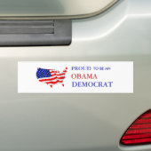 Autocollant De Voiture Obama fier Démocrate (En voiture)