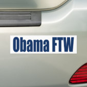 Autocollant De Voiture Obama FTW (En voiture)