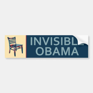 Autocollant De Voiture Obama invisible et la satire politique de chaise