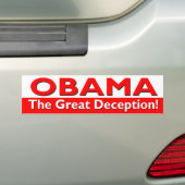 Autocollant De Voiture obama la grande duperie (En voiture)