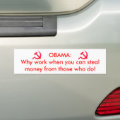 Autocollant De Voiture Obama le communiste (En voiture)