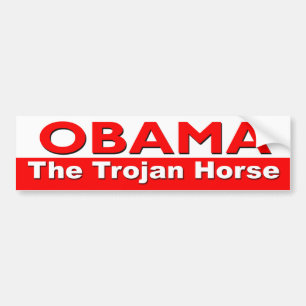 Autocollant De Voiture Obama le Trojan Horse