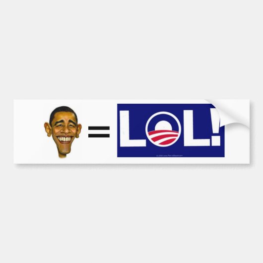 Autocollant De Voiture obama=lol (Devant)