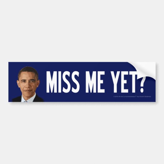Autocollant De Voiture Obama : Mlle Me Yet ? (Devant)