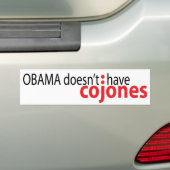Autocollant De Voiture Obama n'a pas Cojones (En voiture)