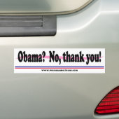 Autocollant De Voiture Obama ? Non, merci ! (En voiture)