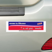 Autocollant De Voiture Obama : non votre bonbon (En voiture)