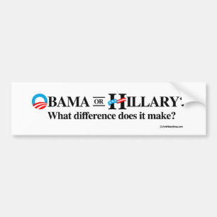 Autocollant De Voiture Obama ou Hillary - quelle différence il fait -