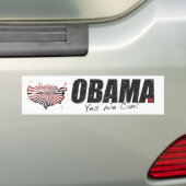 Autocollant De Voiture Obama "oui nous pouvons !" Adhésif pour pare-chocs (En voiture)