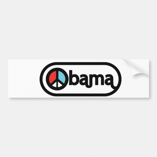 Autocollant De Voiture Obama pour la paix (Devant)