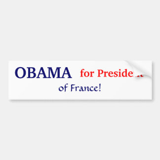 Autocollant De Voiture OBAMA pour le président… de la France !