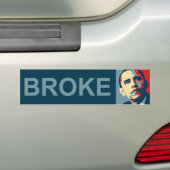 Autocollant De Voiture Obama :  S'est cassé (En voiture)