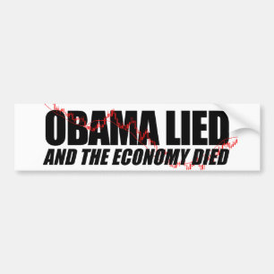 Autocollant De Voiture Obama s'est trouvé et l'économie est morte
