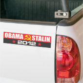 AUTOCOLLANT DE VOITURE OBAMA - STALIN 2012 (Sur camion)