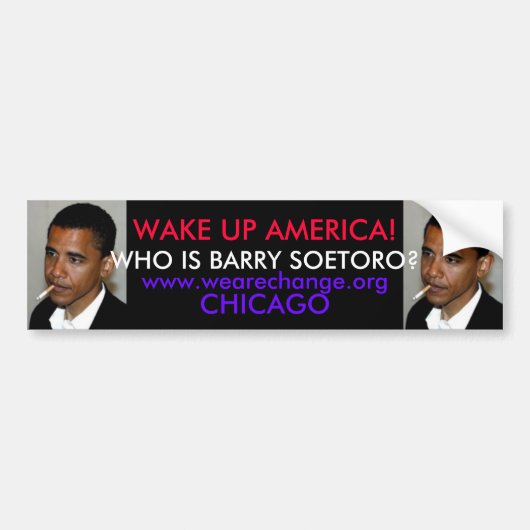 AUTOCOLLANT DE VOITURE OBAMABUMPERSTICKERS (Devant)