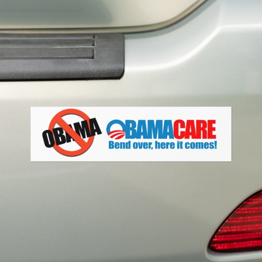 Autocollant De Voiture Obamacare - courbure ici elle vient (En voiture)