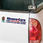 Autocollant De Voiture Obamacare est comme un ÉCHANTILLON DE SELLES (Sur camion)