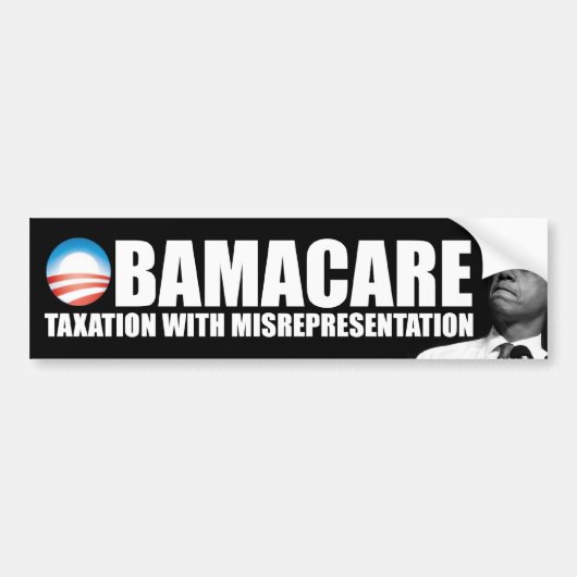 Autocollant De Voiture ObamaCare : Fausse déclaration d'imposition (Devant)