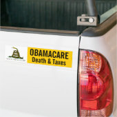 Autocollant De Voiture Obamacare -- La mort et impôts (Sur camion)