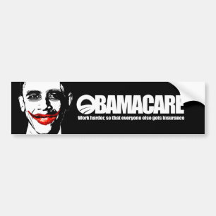 AUTOCOLLANT DE VOITURE OBAMACARE - TRAVAILLER PLUS DUR