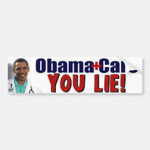 Autocollant De Voiture ObamaCare : "Vous mensonge ! "