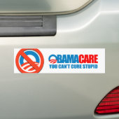 Autocollant De Voiture Obamacare - vous ne pouvez pas traiter stupide (En voiture)