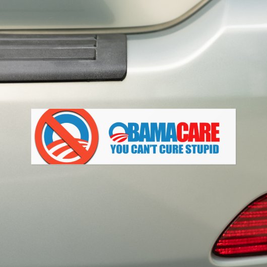 Autocollant De Voiture Obamacare - vous ne pouvez pas traiter stupide (En voiture)