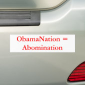 Autocollant De Voiture ObamaNation = abomination (En voiture)