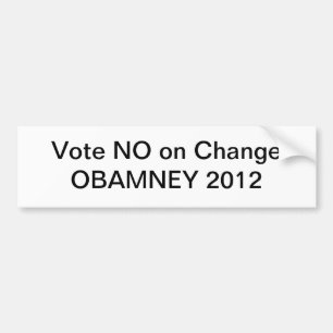 Autocollant De Voiture Obamney 2012