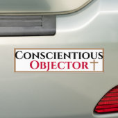 Autocollant De Voiture Objecteur de conscience (En voiture)