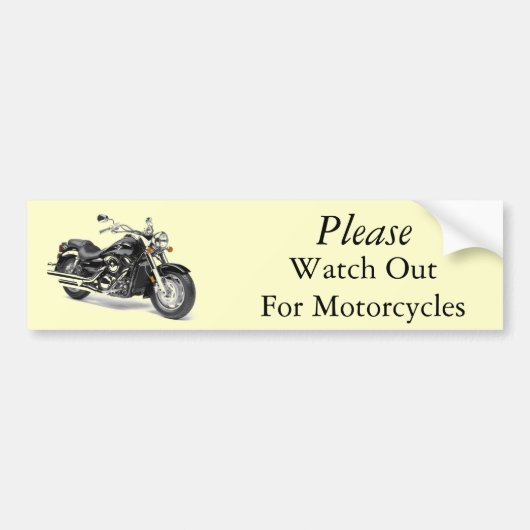 Autocollant De Voiture Observez svp pour des motos (Devant)