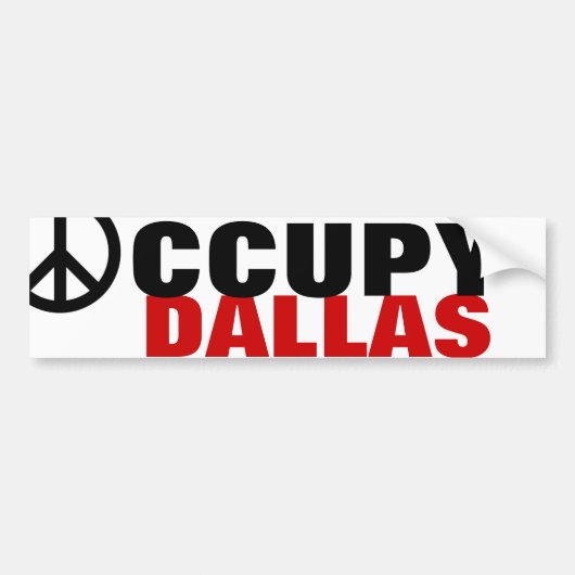AUTOCOLLANT DE VOITURE OCCUPER DALLAS (Devant)