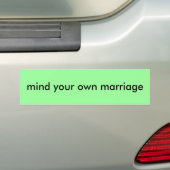 Autocollant De Voiture occupez-vous de votre propre mariage (En voiture)