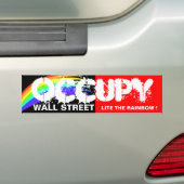 AUTOCOLLANT DE VOITURE OCCUPY WALL STREET LITE LA PLANCHE ! (En voiture)