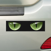 Autocollant De Voiture Oeil de chat vert d'Halloween (En voiture)