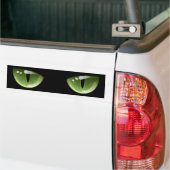 Autocollant De Voiture Oeil de chat vert d'Halloween (Sur camion)