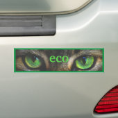 Autocollant De Voiture Oeil éco-chat vert (En voiture)