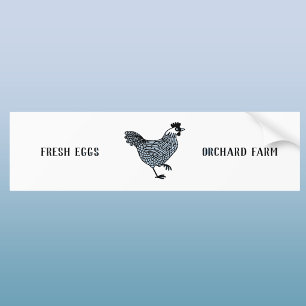 Autocollant De Voiture Oeuf de poule de ferme